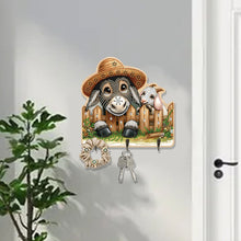 Load image into Gallery viewer, Animals Diamond Art Hanging Hooks Rhinestone Painting Coat Hook DIY Crafts Decor