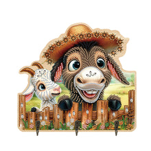 Load image into Gallery viewer, Animals Diamond Art Hanging Hooks Rhinestone Painting Coat Hook DIY Crafts Decor