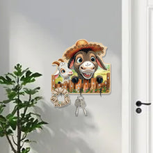 Load image into Gallery viewer, Animals Diamond Art Hanging Hooks Rhinestone Painting Coat Hook DIY Crafts Decor
