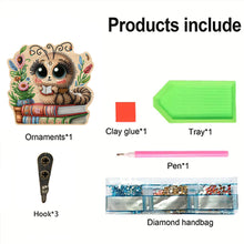 Load image into Gallery viewer, Animals Diamond Art Hanging Hooks Rhinestone Painting Coat Hook DIY Crafts Decor