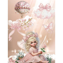 Load image into Gallery viewer, Diamond Painting - Partial Special Shaped - Girl In The Flowers (30*40CM)