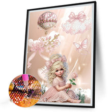 Load image into Gallery viewer, Diamond Painting - Partial Special Shaped - Girl In The Flowers (30*40CM)