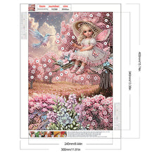 Load image into Gallery viewer, Diamond Painting - Partial Special Shaped - Girl In The Flowers (30*40CM)
