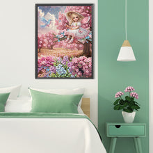 Load image into Gallery viewer, Diamond Painting - Partial Special Shaped - Girl In The Flowers (30*40CM)