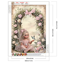 Load image into Gallery viewer, Diamond Painting - Partial Special Shaped - Girl In The Flowers (30*40CM)