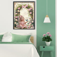 Load image into Gallery viewer, Diamond Painting - Partial Special Shaped - Girl In The Flowers (30*40CM)