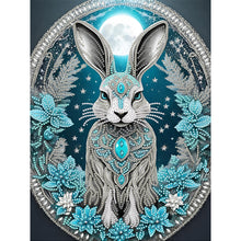 Load image into Gallery viewer, Diamond Painting - Partial Special Shaped - Blue Fantasy Rabbit (30*40CM)