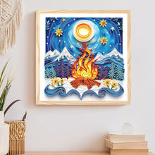 Load image into Gallery viewer, Diamond Painting - Partial Special Shaped - Quilling Paper Painting Winter Flame (30*30CM)