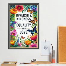 Load image into Gallery viewer, Diamond Painting - Full Round - Diversity Kindness Equality And Love (30*45CM)