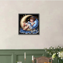 Load image into Gallery viewer, Diamond Painting - Full Round - Pajamas Girl And Moon (40*40CM)