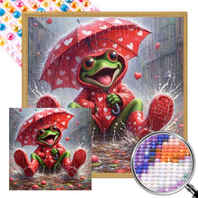 Load image into Gallery viewer, AB Diamond Painting - Full Round - Frog In Red Clothes (40*40CM)