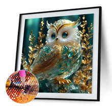 Load image into Gallery viewer, Diamond Painting - Full Round - Emerald Owl (30*30CM)