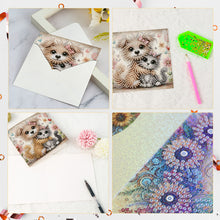 Load image into Gallery viewer, 6Pcs DIY Diamond Painting Greeting Card with Envelope 5D DIY Drill Painting Card