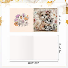 Load image into Gallery viewer, 6Pcs DIY Diamond Painting Greeting Card with Envelope 5D DIY Drill Painting Card