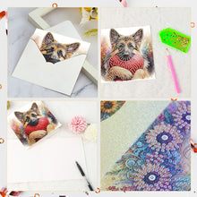 Load image into Gallery viewer, 6Pcs DIY Diamond Painting Greeting Card with Envelope 5D DIY Drill Painting Card