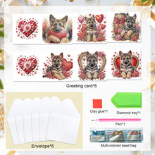 Load image into Gallery viewer, 6Pcs DIY Diamond Painting Greeting Card with Envelope 5D DIY Drill Painting Card