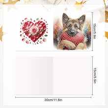 Load image into Gallery viewer, 6Pcs DIY Diamond Painting Greeting Card with Envelope 5D DIY Drill Painting Card