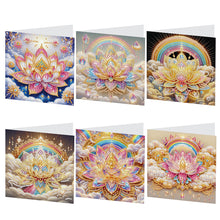 Load image into Gallery viewer, 6Pcs DIY Diamond Painting Greeting Card with Envelope 5D DIY Drill Painting Card