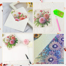 Load image into Gallery viewer, 6Pcs DIY Diamond Painting Greeting Card with Envelope 5D DIY Drill Painting Card