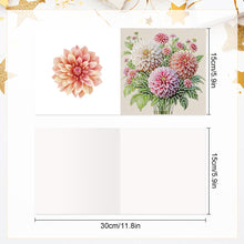 Load image into Gallery viewer, 6Pcs DIY Diamond Painting Greeting Card with Envelope 5D DIY Drill Painting Card