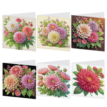 Load image into Gallery viewer, 6Pcs DIY Diamond Painting Greeting Card with Envelope 5D DIY Drill Painting Card