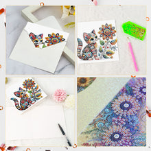 Load image into Gallery viewer, 6Pcs DIY Diamond Painting Greeting Card with Envelope 5D DIY Drill Painting Card