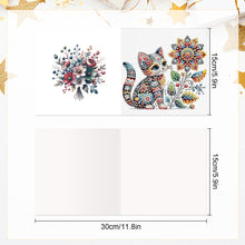 Load image into Gallery viewer, 6Pcs DIY Diamond Painting Greeting Card with Envelope 5D DIY Drill Painting Card