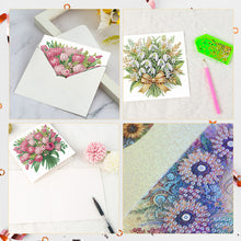 Load image into Gallery viewer, 6Pcs DIY Diamond Painting Greeting Card with Envelope 5D DIY Drill Painting Card