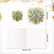 Load image into Gallery viewer, 6Pcs DIY Diamond Painting Greeting Card with Envelope 5D DIY Drill Painting Card