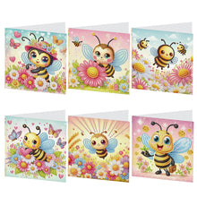 Load image into Gallery viewer, 6Pcs DIY Diamond Painting Greeting Card with Envelope 5D DIY Drill Painting Card