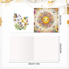 Load image into Gallery viewer, 6Pcs DIY Diamond Painting Greeting Card with Envelope 5D DIY Drill Painting Card