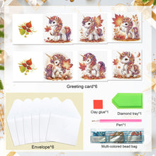 Load image into Gallery viewer, 6Pcs DIY Diamond Painting Greeting Card with Envelope 5D DIY Drill Painting Card