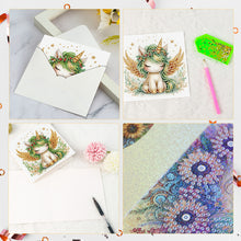 Load image into Gallery viewer, 6Pcs DIY Diamond Painting Greeting Card with Envelope 5D DIY Drill Painting Card