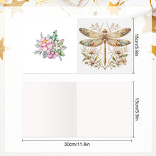 Load image into Gallery viewer, 6Pcs DIY Diamond Painting Greeting Card with Envelope 5D DIY Drill Painting Card