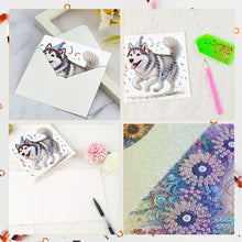 Load image into Gallery viewer, 6Pcs DIY Diamond Painting Greeting Card with Envelope 5D DIY Drill Painting Card