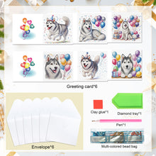 Load image into Gallery viewer, 6Pcs DIY Diamond Painting Greeting Card with Envelope 5D DIY Drill Painting Card