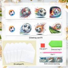 Load image into Gallery viewer, 6Pcs DIY Diamond Painting Greeting Card with Envelope 5D DIY Drill Painting Card