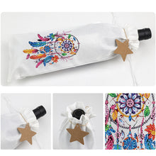 Load image into Gallery viewer, Diamond Art Wine Bottle Bags Covers Creative Diamond Painting Wine Wrapping Bags