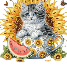 Load image into Gallery viewer, Cat DIY Diamond Art Pendant Kit Diamond Painting Hanging Pendant for Wall Window