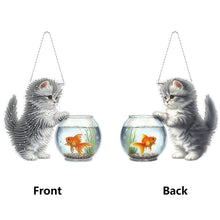 Load image into Gallery viewer, Cat DIY Diamond Art Pendant Kit Diamond Painting Hanging Pendant for Wall Window