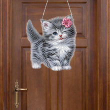 Load image into Gallery viewer, Cat DIY Diamond Art Pendant Kit Diamond Painting Hanging Pendant for Wall Window