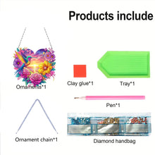 Load image into Gallery viewer, Acrylic Special Shape Beach Parrots DIY Diamond Art Pendant Kit for Wall Window