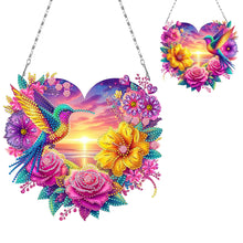 Load image into Gallery viewer, Acrylic Special Shape Beach Parrots DIY Diamond Art Pendant Kit for Wall Window