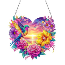 Load image into Gallery viewer, Acrylic Special Shape Beach Parrots DIY Diamond Art Pendant Kit for Wall Window