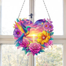 Load image into Gallery viewer, Acrylic Special Shape Beach Parrots DIY Diamond Art Pendant Kit for Wall Window