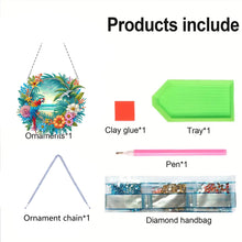 Load image into Gallery viewer, Acrylic Special Shape Beach Parrots DIY Diamond Art Pendant Kit for Wall Window