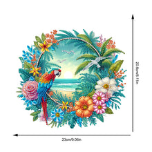Load image into Gallery viewer, Acrylic Special Shape Beach Parrots DIY Diamond Art Pendant Kit for Wall Window