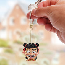 Load image into Gallery viewer, 6Pcs Double Sided Special Shaped Cartoon Nezha Diamond Art Keyring for Beginners