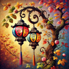 Load image into Gallery viewer, Diamond Painting - Full Square - Red Lanterns On The Tree (30*30CM)