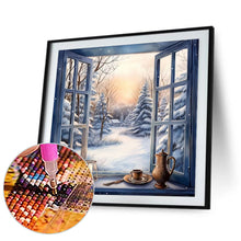 Load image into Gallery viewer, Diamond Painting - Full Round - Snow Outside The Window (40*40CM)